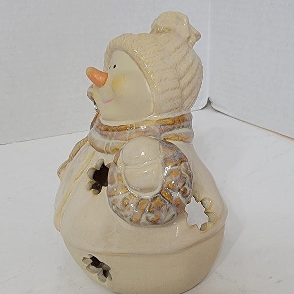 Kirkland Ceramic Christmas Snowman Tea Light Illuminary - Picture 4 of 11